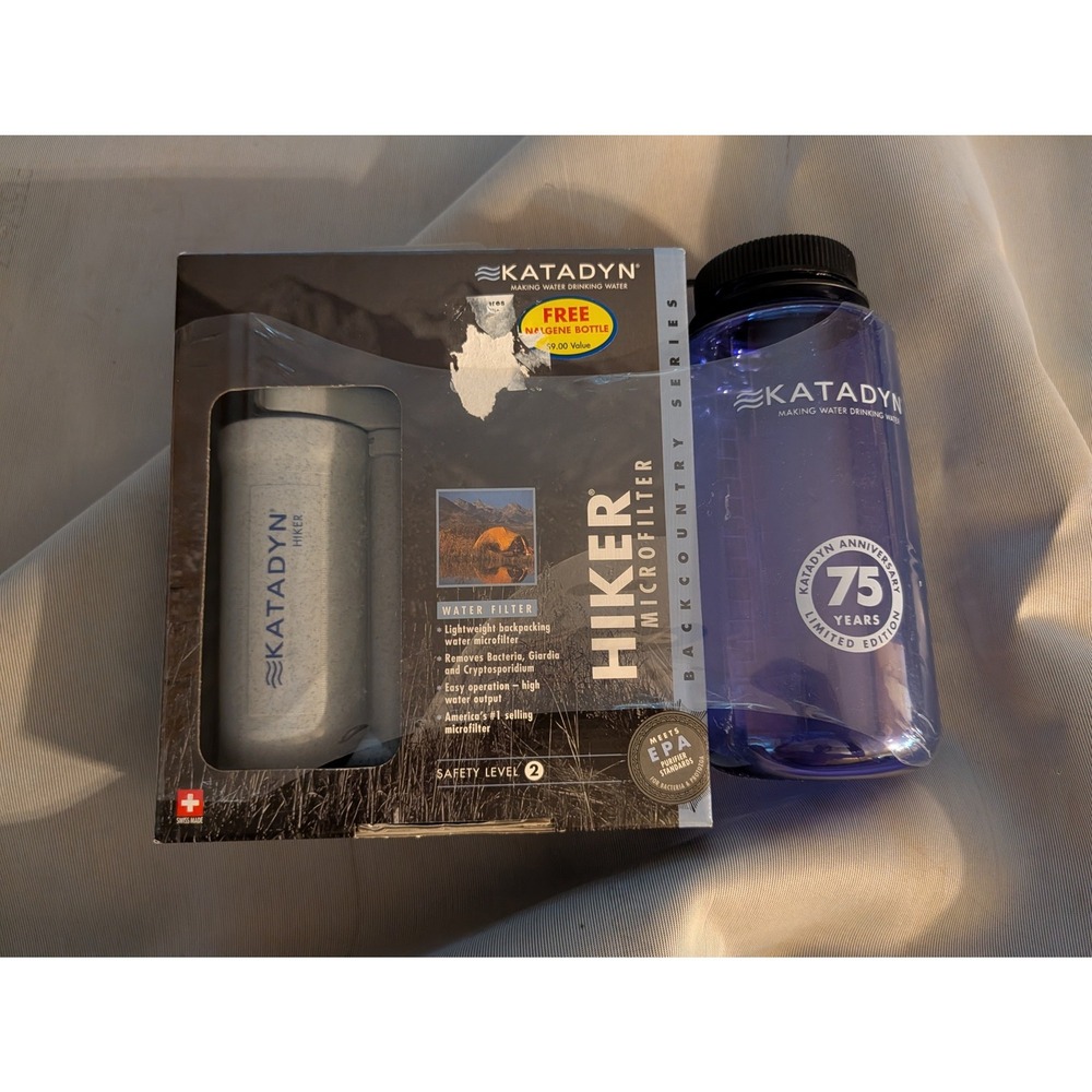 Katadyn Hiker Microfilter Water Filter with 75th Anniversary Nalgene Bottle New